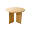 Petite table de salle à manger ronde minimaliste en bois massif 4 pieds