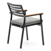 Outdoor Metal Dining Chair with Armrest And Cushions Armchair