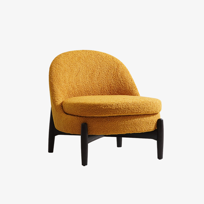 Fauteuil moderne en polaire Teddy, chaise longue rembourrée avec dossier