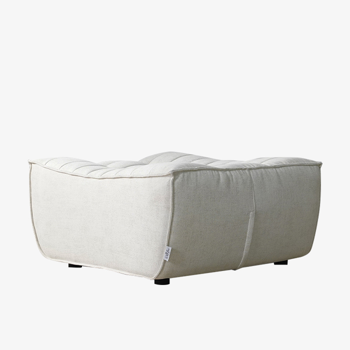 Pouf carré minimaliste gaufré, chaise Ottoman, meubles de salon blanc