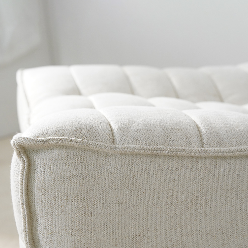 Pouf carré minimaliste gaufré, chaise Ottoman, meubles de salon blanc