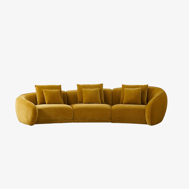 Sofa sectionnel modulaire de tissu de Chenille d'or pour des ensembles de meubles d'intérieur de salon