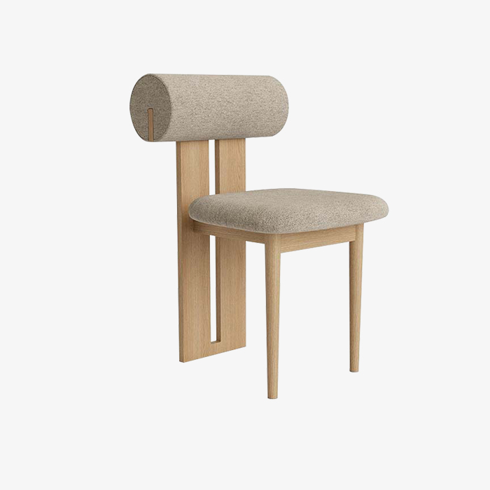 Chaise de salle à manger en cuir minimaliste moderne