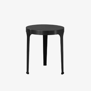 Table d'appoint minimaliste en acier inoxydable, pour salon, extérieur, noir