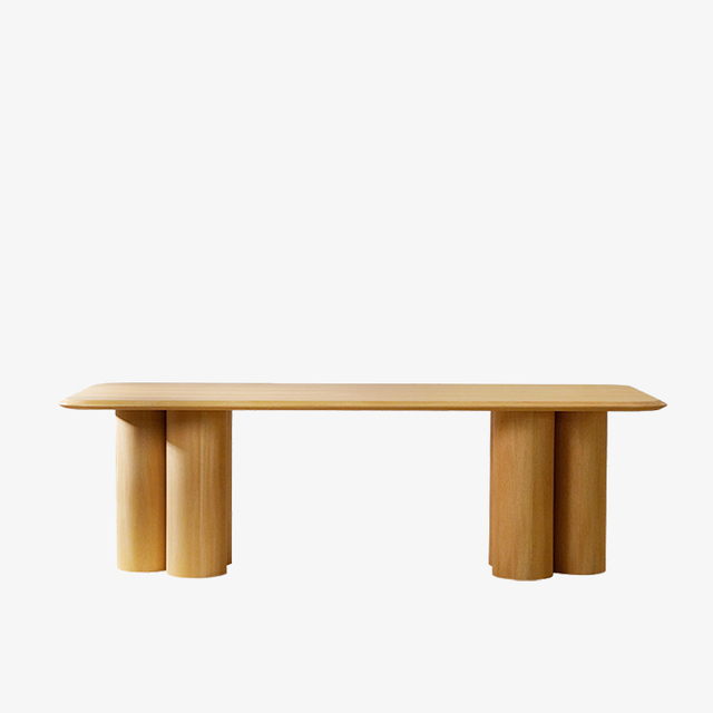 Ensemble de table à manger carrée en bois de ferme minimaliste pour 4 personnes