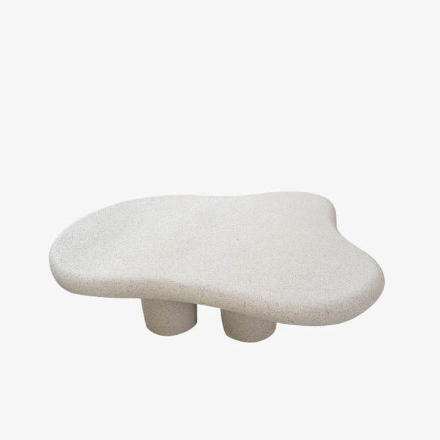 Table basse minimaliste en béton avec plateau en fibre de verre Curverd