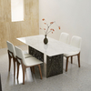 Modern Marble Top Dining Table with Stainless Steel Legs Dining Room Furniture