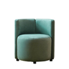 Modern Velvet Curved Back Single Lounge Chair Armchair