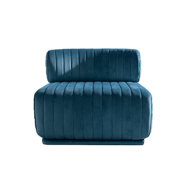 Chaise longue sans bras de tissu de velours de canapé simple à la maison moderne 