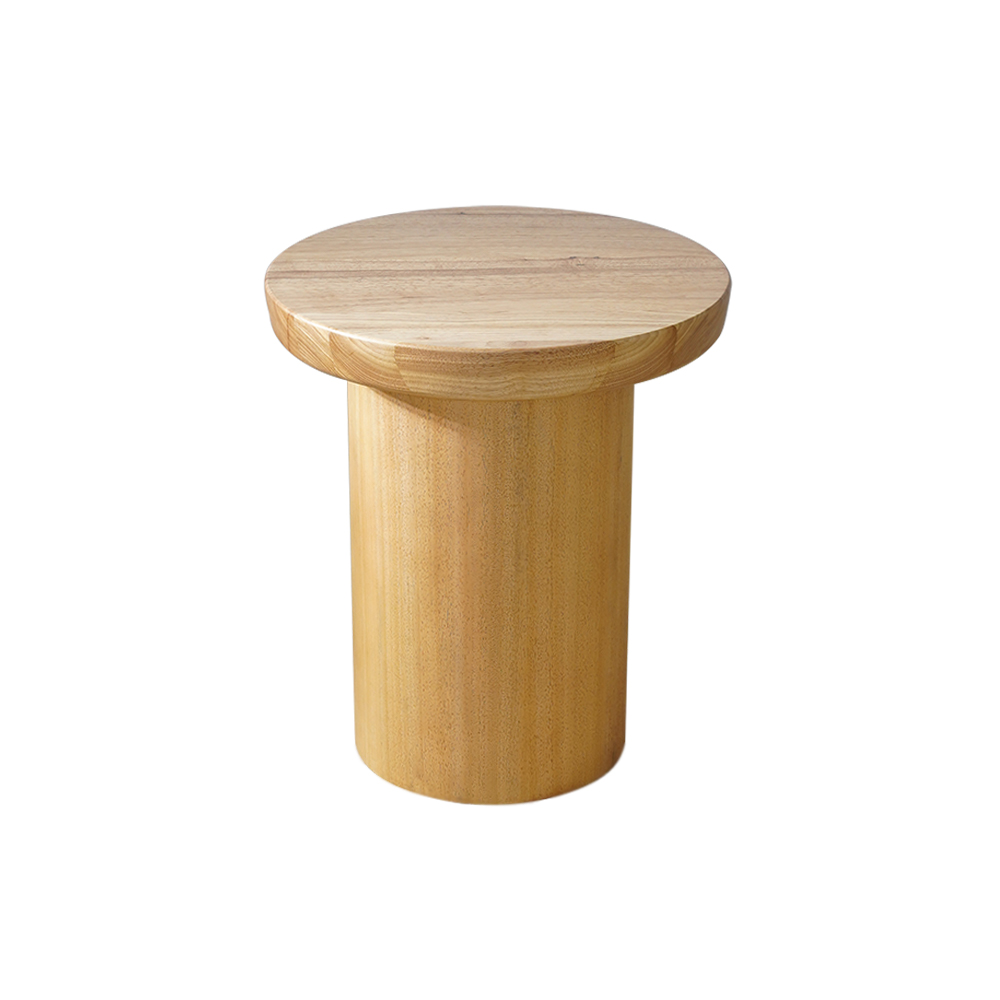 Meubles minimalistes, petite Table d\'appoint ronde en bois massif pour chambre à coucher