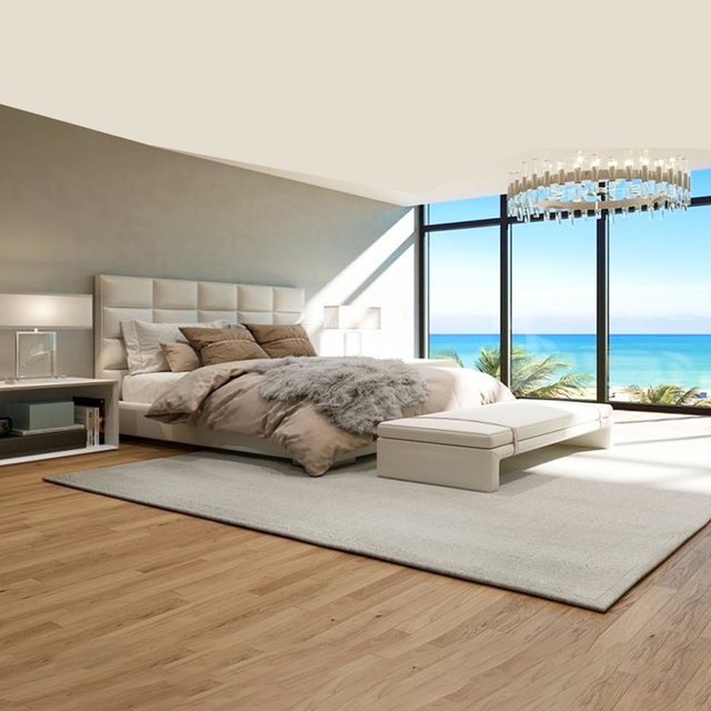 Cadre de lit en cuir grand blanc minimaliste moderne avec tête de lit