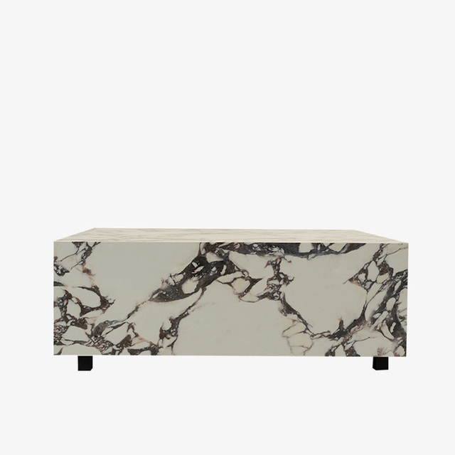 Table basse carrée moderne de luxe en marbre 