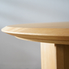 Petite table de salle à manger ronde minimaliste en bois massif 4 pieds