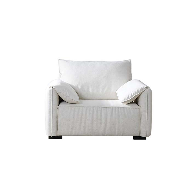 Fauteuil d'appoint rembourré avec canapé simple blanc moderne de luxe