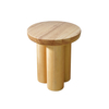 Petite table d\'appoint ronde en bois moderne, ensemble de meubles de salon