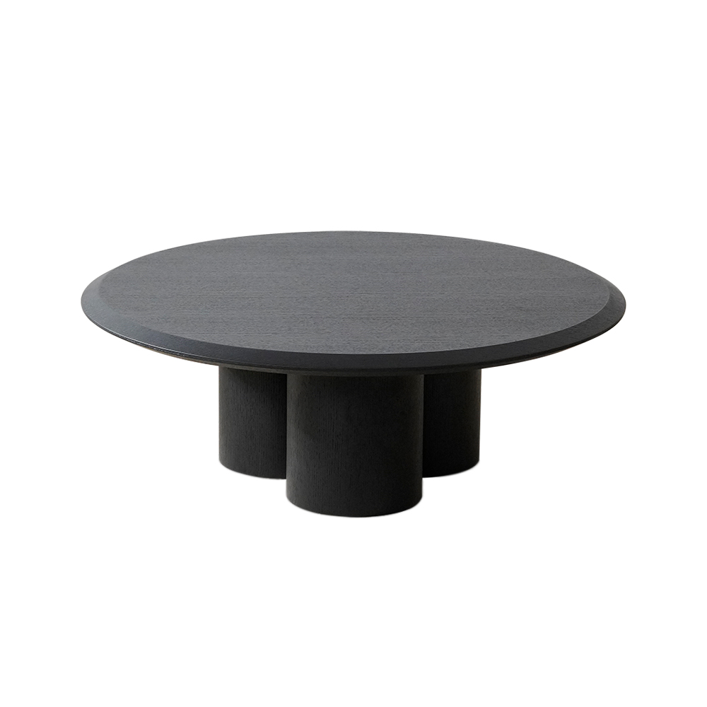 Ensemble de table basse minimaliste en bois naturel de chêne noir