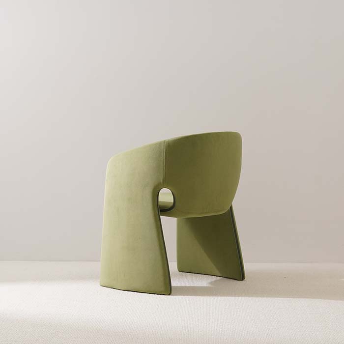 Fauteuil de salle à manger italien moderne en velours vert 