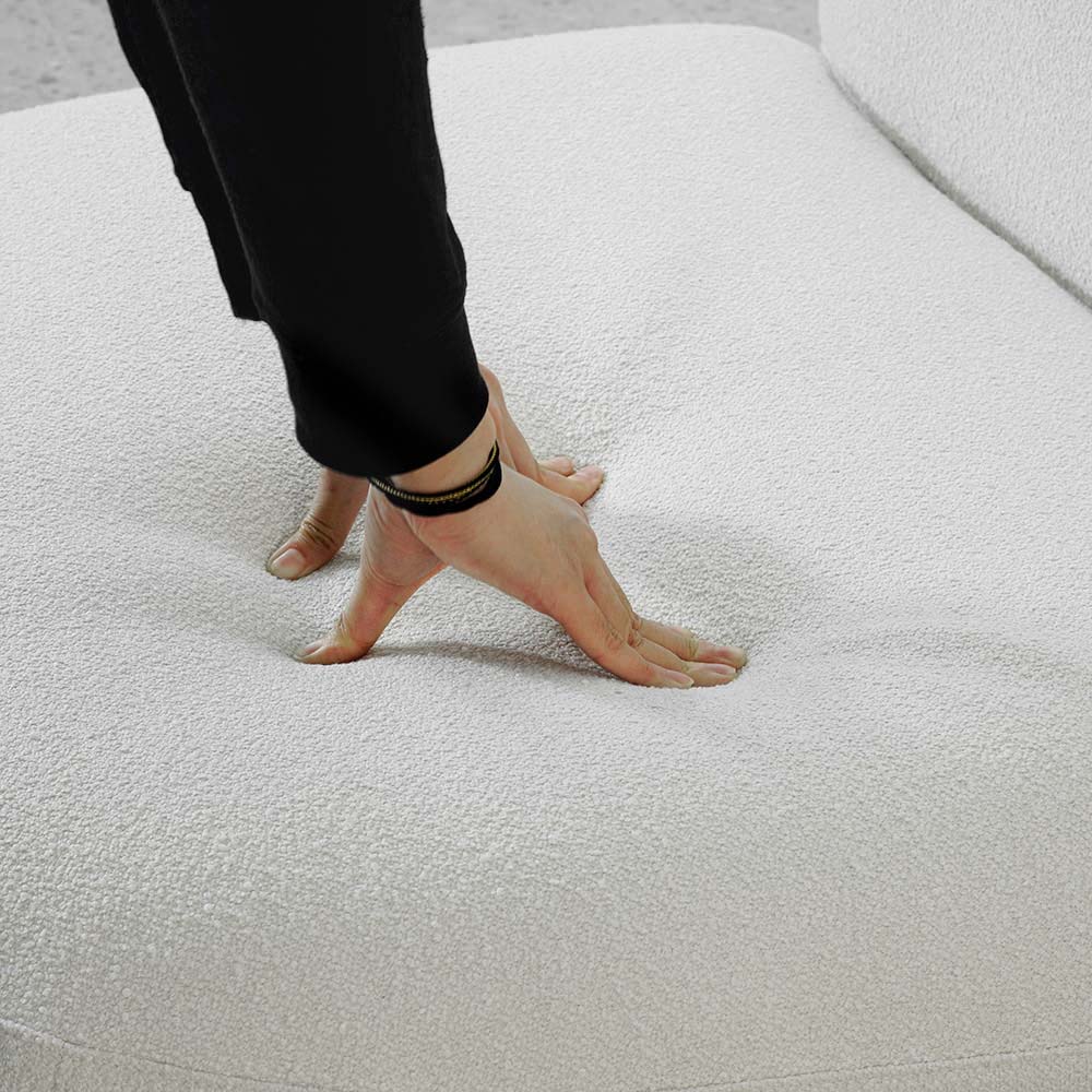 Removable Washable Indoor Lounge Chair For Living Room Furniture Bedroom White