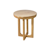 Table d\'appoint ronde en bois pour salon, chambre à coucher, 4 pieds