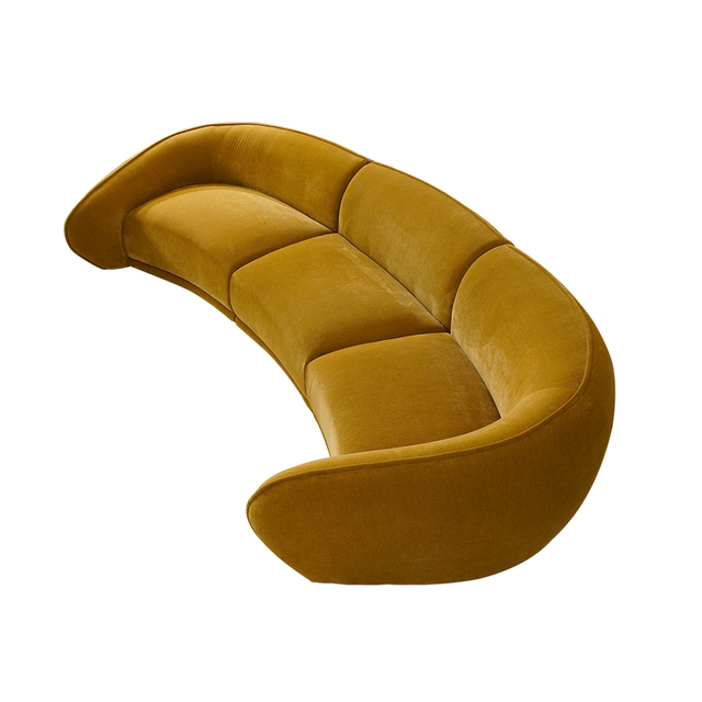 Sofa sectionnel modulaire de tissu de Chenille d'or pour des ensembles de meubles d'intérieur de salon