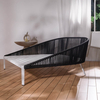 Modern Style Outdoor Rattan Daybed with Cushions&Pillow Aluminum Frame Sun Loungers Garden