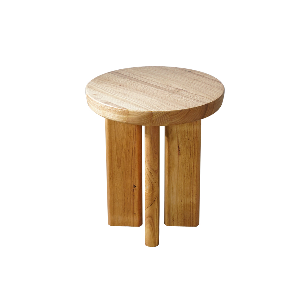 Tables d\'appoint rondes en bois massif pour lit de salon 4 pieds