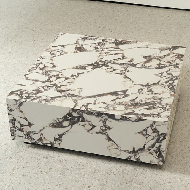 Table basse carrée moderne de luxe en marbre 