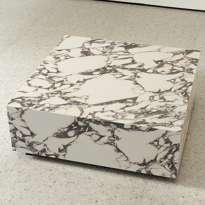 Luxury Modern Marble Square Low Coffee Table 