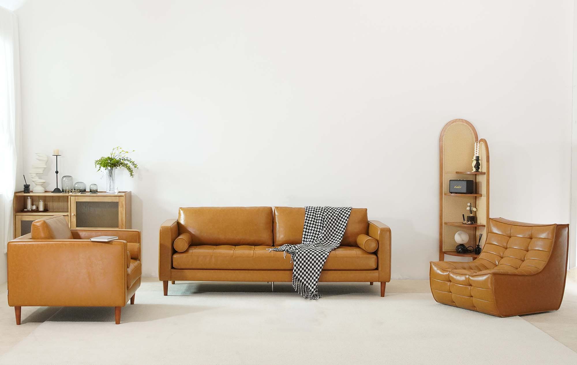 canap&eacute; en cuir