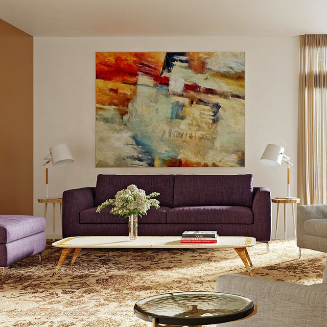 Ensembles de salon en tissu rouge, causeuse, canapé 2 places