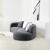 Canapé incurvé moderne Salon velours blanc sectionnel Boucle tissu attente courbe créative canapé ensemble pour maison Salon de beauté appartement