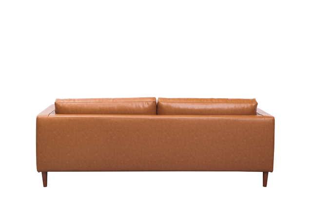 Canapé en cuir de 3 places marron en cuir de conception italienne pour la réception exécutive du hall de la maison