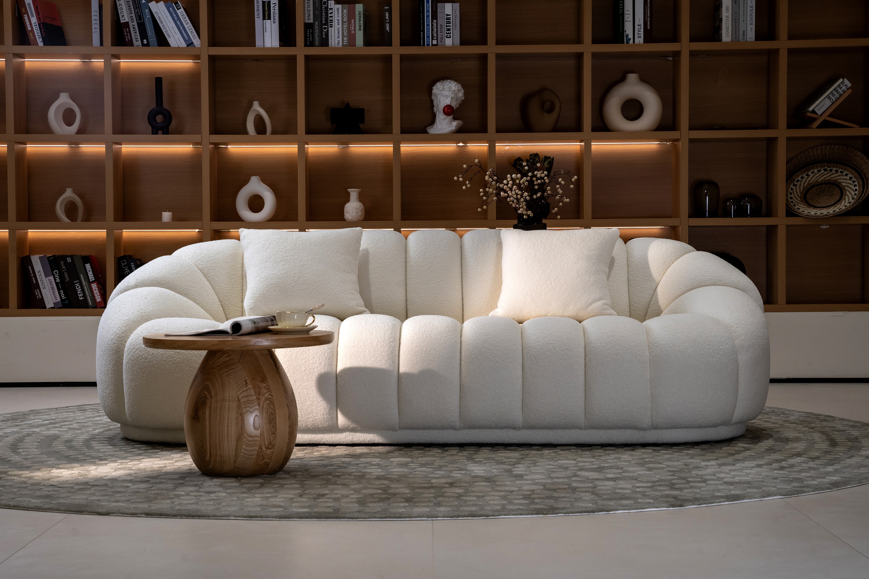 Canap&eacute; trois places design citrouille