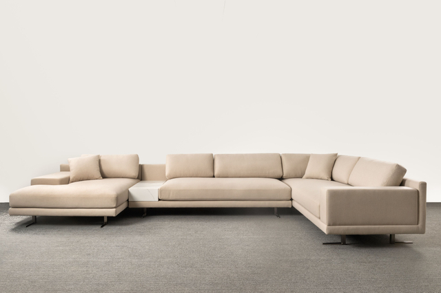 Salon de luxe canapé canapé en tissu sectionnel avec table d'angle