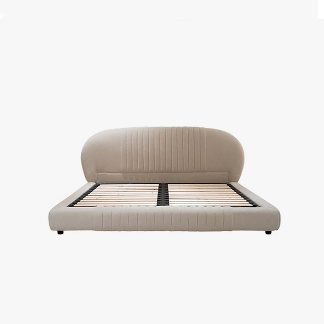 Cadre de lit King Size tapissé par velours moderne de lit de plate-forme
