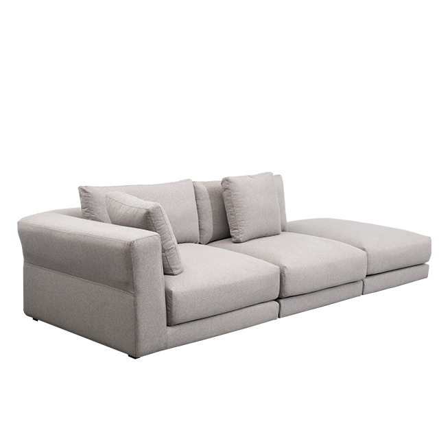 Ensemble de canapé de style italien, meubles de salon, ensemble de canapé 2 places en coton et lin